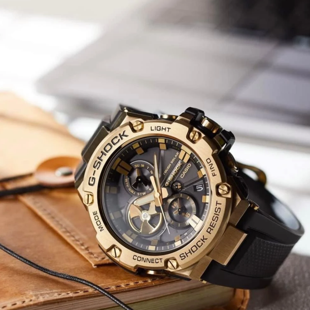 Наручные часы Casio GST-B100GB-1A9ER Золото\Черный – купить