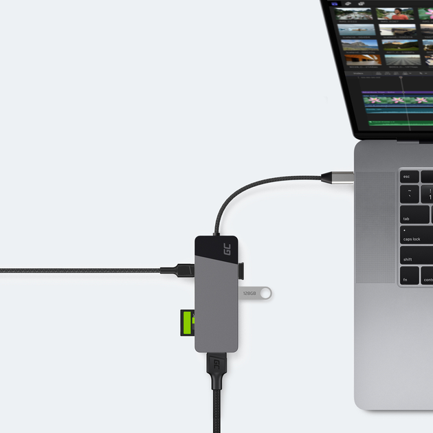 Stacja dokująca Greencell Hub USB-C Adapter GC Connect 7 w 1 (HUBGC01) - obraz 6