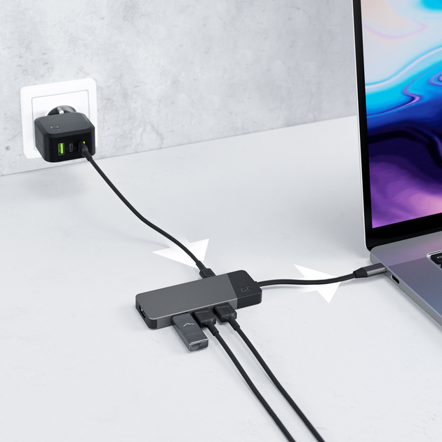Stacja dokująca Greencell Hub USB-C Adapter GC Connect 7 w 1 (HUBGC01) - obraz 7
