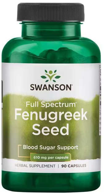 Насіння Пажитника Swanson Full Spectrum Fenugreek Seed 610 мг 90 капсул (SW1335) - зображення 1