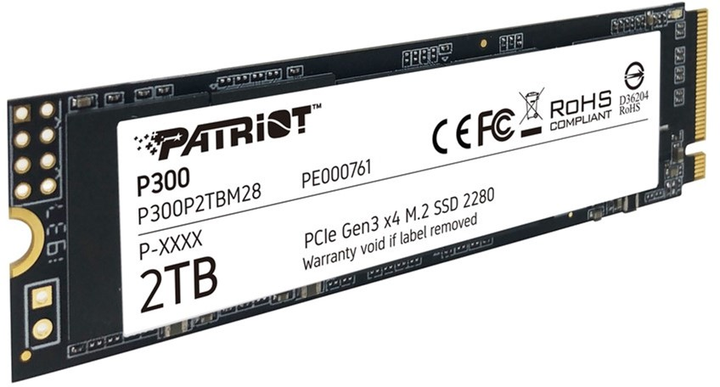 Dysk SSD Patriot P300 2TB M.2 NVMe PCIe 3.0 3D NAND (P300P2TBM28) - obraz 2