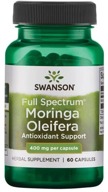Екстракт морінги олійної Swanson Full Spectrum Moringa Oleifera 400 мг 60 капсул (SW1390) - зображення 1