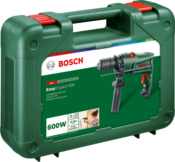 Дриль ударний Bosch EasyImpact 600, швидкозатисний патрон, Electronic Speed Control, валіза (0603133020) - зображення 9