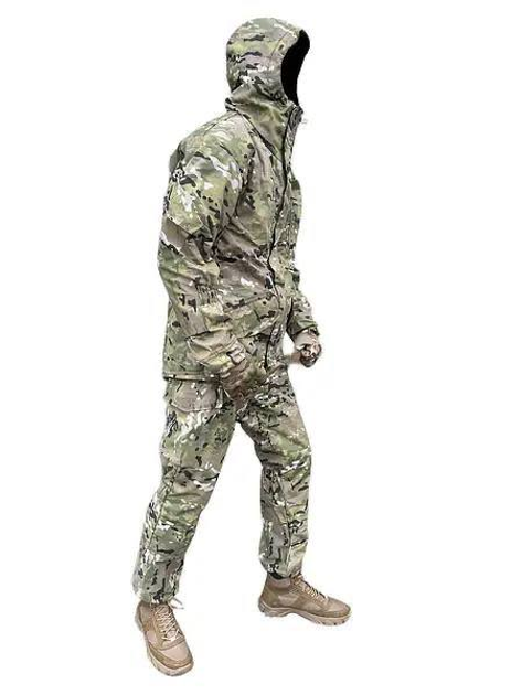Мужской тактический костюм рип-стоп на флисе ВСУ Мультикам 20222170 9982 58 размер хаки TR_9982 - изображение 1