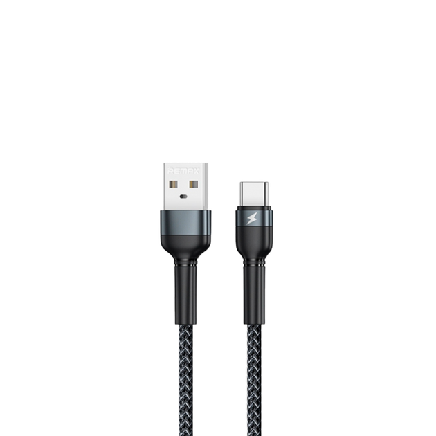 Кабель Remax Jany USB 2.0 to Type-C 2.4A 1M Черный (RC-124a) - Фото 1 Кабель Remax Jany USB 2.0 to Type-C 2.4A 1M Черный (RC-124a) - зображення 1
