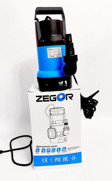 Насос дренажний садовий ZEGOR ZTP-750D 0,75Kw (3271) - изображение 3