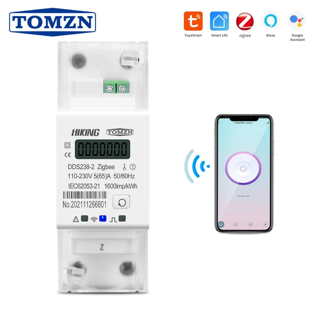 Однофазный Zigbee счетчик-реле Hiking DDS238-2 65А на din-рейку – фото ...
