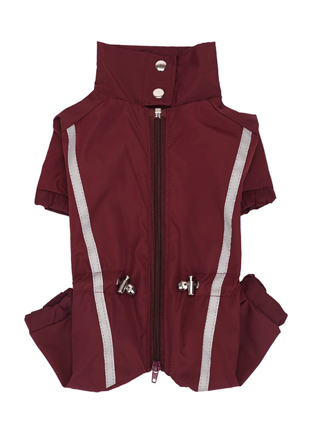 Дождевик для собак DogLove Вишня для девочек XS бордовый тонкий подклад ...