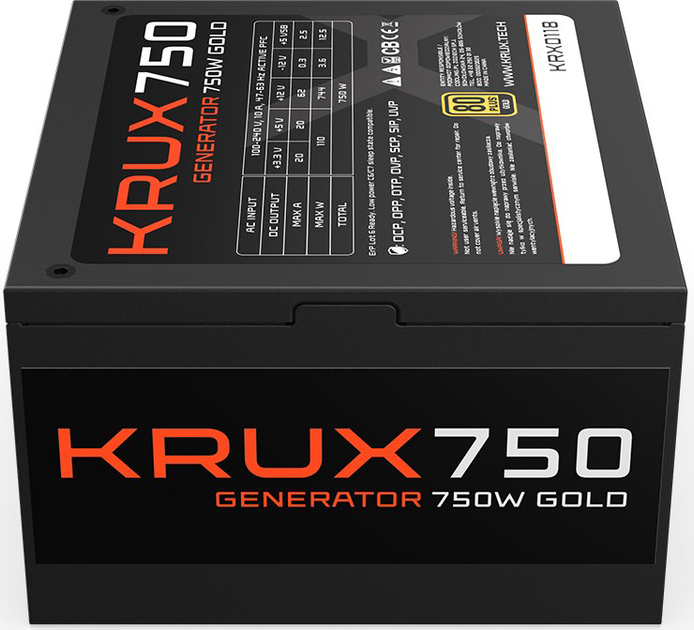 Блок живлення Krux Generator 750W 80Plus Gold Modular (KRX0118) - зображення 4