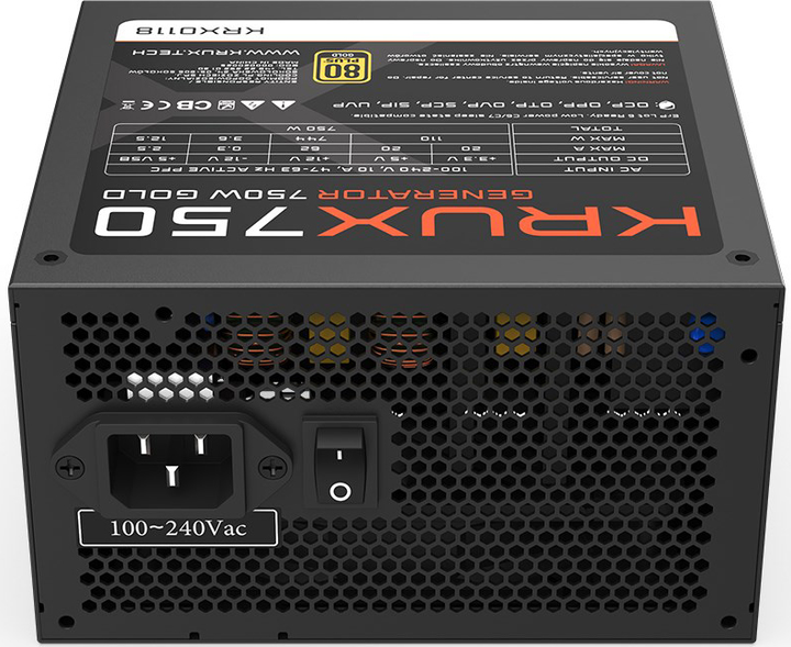 Блок живлення Krux Generator 750W 80Plus Gold Modular (KRX0118) - зображення 6