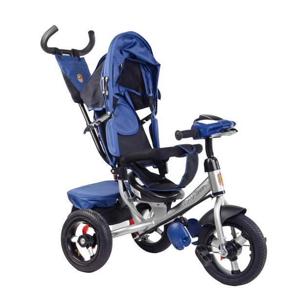 Трехколесный велосипед с родительской ручкой и пультом Best Trike от 18 месяцев Синий - Фото 5 Трехколесный велосипед с родительской ручкой и пультом Best Trike от 18 месяцев Синий - изображение 5