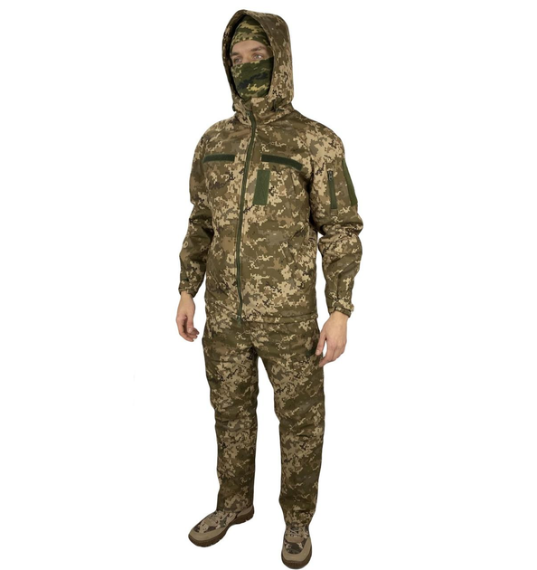 Костюм військовий зимовий Softshell ТТХ (Піксель) 62 (5XL), зріст 182 - зображення 1