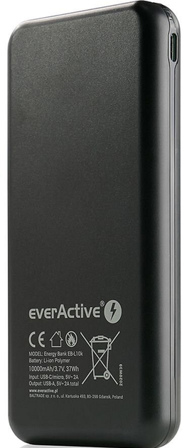 УМБ everActive EB-L10K Energy Bank 10000 mAh Black - зображення 3