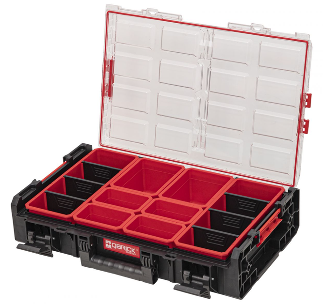 Органайзер для зберігання інструментів 582х387х131мм Qbrick System ONE Organizer XL 2.0 модульний, пластиковий, чорно-червоний - Фото 1 Органайзер для зберігання інструментів 582х387х131мм Qbrick System ONE Organizer XL 2.0 модульний, пластиковий, чорно-червоний - зображення 1