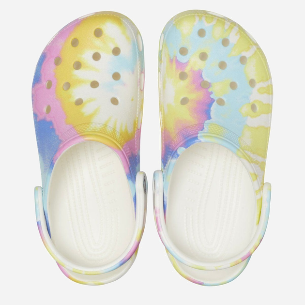 Chodaki damskie Crocs Classic Tie-Dye Graphic CR205453-WHMT 38-39 (M6/W8) 24 cm Mleczne z wielokolorowym (191448412842) - obraz 3