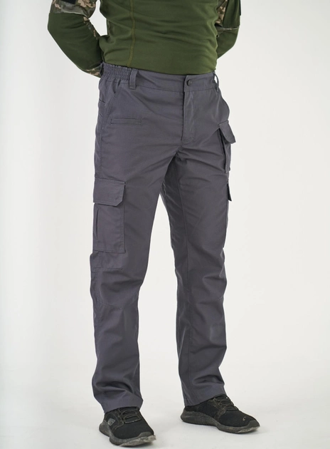 Тактические штаны UKM 54 (XL) серый прямые рип стоп - изображение 1