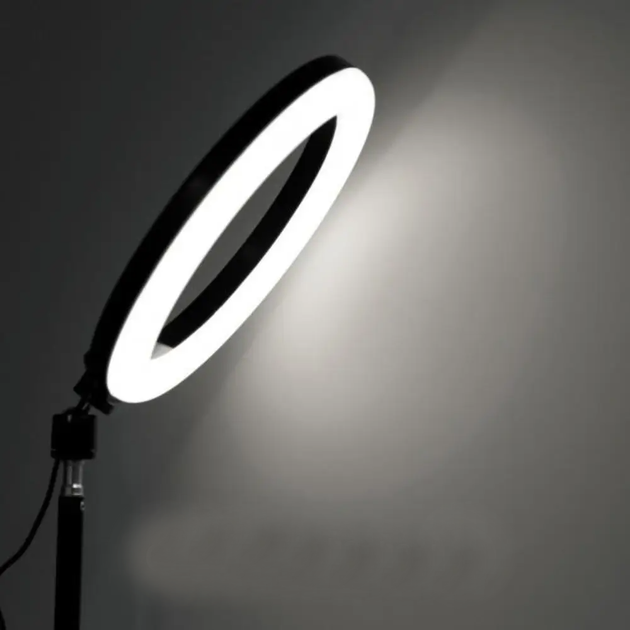 Кільцева LED лампа 36см, 220В, LS-360, з 3 кріпленнями для телефону + Пульт - Фото 4 Кільцева LED лампа 36см, 220В, LS-360, з 3 кріпленнями для телефону + Пульт - зображення 4