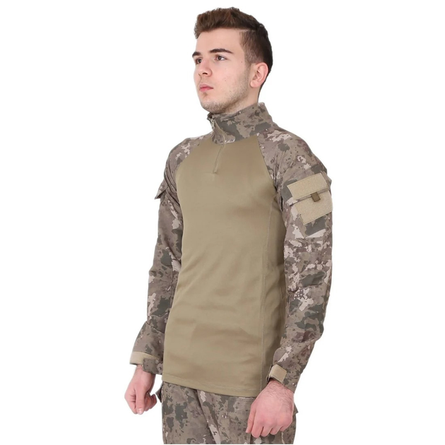 Рубашка мужская тактическая с длинным рукавом для военных и армии ВСУ, Хаки L - изображение 2