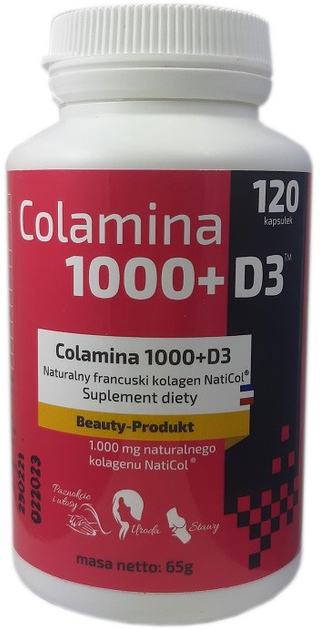 Colamine 1000+D3 Bio Organic 120 kapsułek (NG4014) - obraz 1