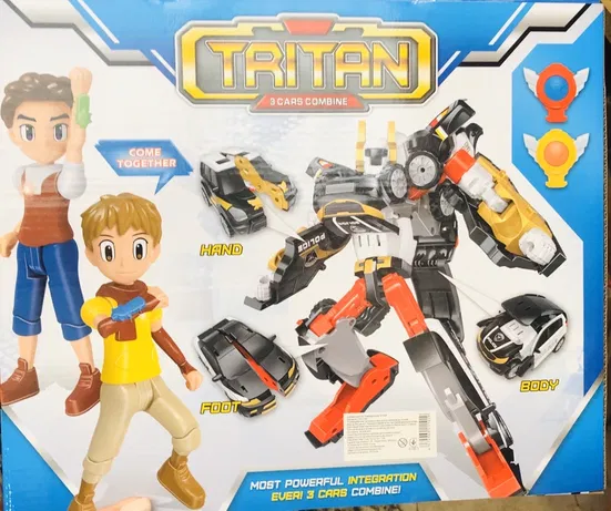 Игровой набор Тобот Тритан 3в1 с героями + медальон (свет,звук.эффекты) Tobot Tritan - изображение 3