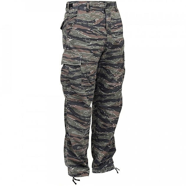 Штаны (Хлопок Рипстоп) BDU - Cotton Ripstop Helikon-Tex Tiger Camo XXL/Long Тактические мужские - изображение 1