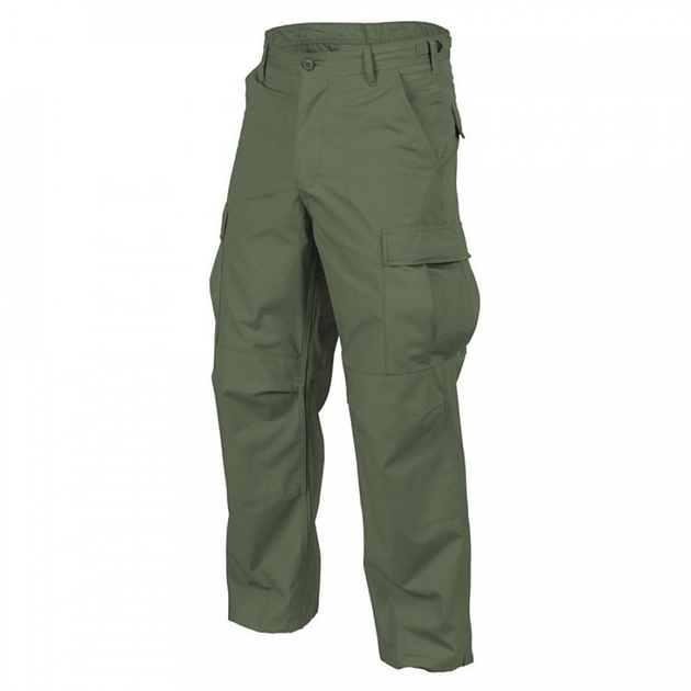 Брюки (Полікоттон Ріпстоп) BDU - Polycotton Ripstop Helikon-Tex Olive Green S/Long Тактичні чоловічі - зображення 1