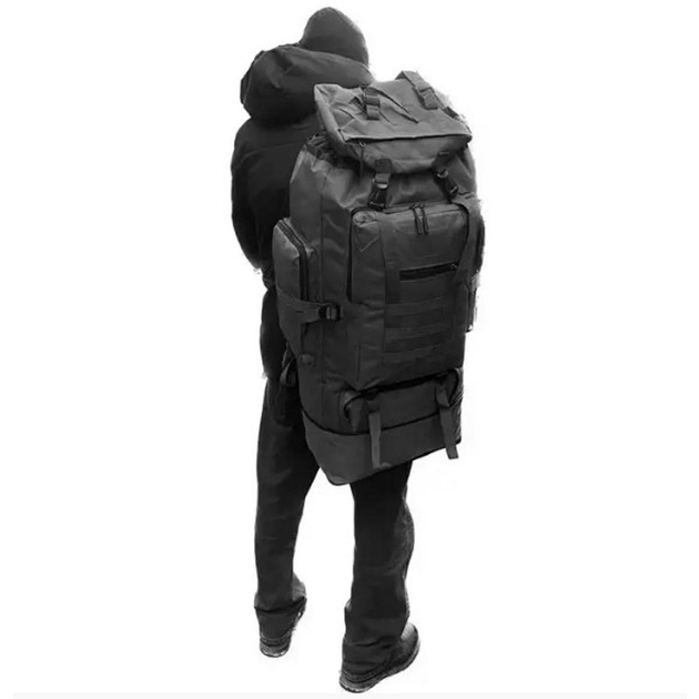Тактичний рюкзак Armour Tactical Max 100 Oxford 800D 100 л Чорний - зображення 2