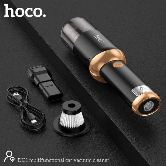 Автомобільний пилосос Hoco multifunctional car Vacuum cleaner DI31 black - Фото 7 Автомобільний пилосос Hoco multifunctional car Vacuum cleaner DI31 black - зображення 7