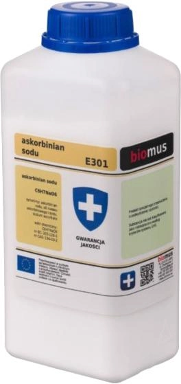 Askorbinian sodu Biomus 250 g witamina C kolagen (BIO129) - obraz 1