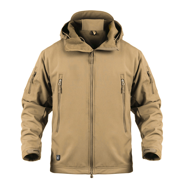 Тактическая куртка Pave Hawk PLY-6 Sand Khaki 3XL мужская водостойкая осенне-зимняя на флисе taktical (SK-10115-43251) - изображение 1