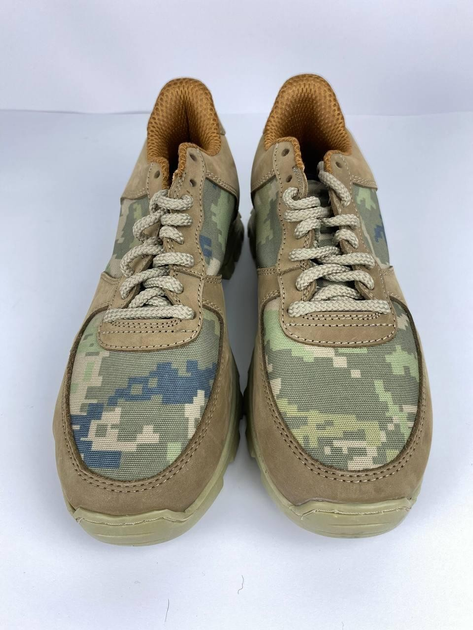 Военные тактические низкие кроссовки зеленые, размер 45 - изображение 1