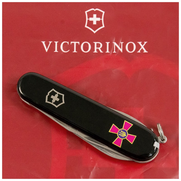 Ніж Victorinox Spartan Army Black "Емблема ЗСУ" (1.3603.3_W0010u) - зображення 2