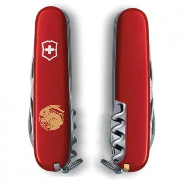 Нож Victorinox Spartan Zodiac Red "Щасливий Кролик" Bronze (1.3603_Z2165u) - изображение 2