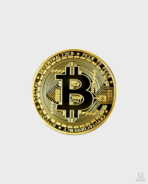 Сувенирная монета Bitcoin - Золото - Фото 1 Сувенирная монета Bitcoin - Золото - изображение 1