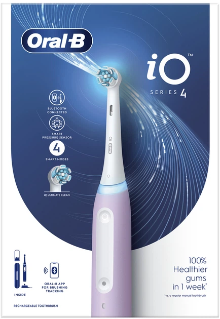 Електрична зубна щітка Oral-B iO 4 Lavender + TC - зображення 3