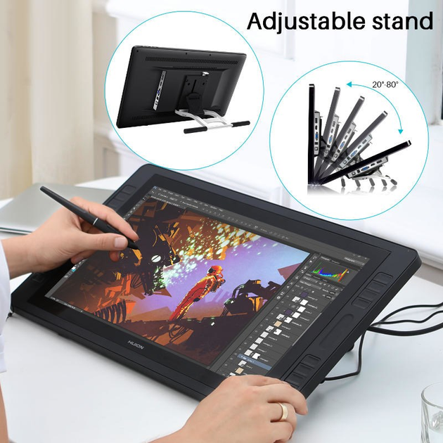Графічний монітор Huion Kamvas Pro 20 (2019) з рукавичкою - зображення 4