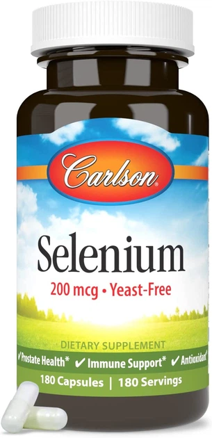 Carlson Selenium 200 mcg 180 капсул - Фото 5 Carlson Selenium 200 mcg 180 капсул - зображення 5