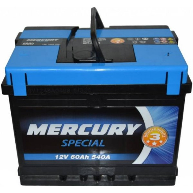 Аккумулятор 60Ач Euro (T1) 242x175x190 с обратной полярностью SPECIAL MERCURY, 25921, / - изображение 1