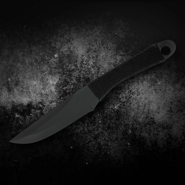 Нож метательный черный тактический с чехлом 3507 B - изображение 1