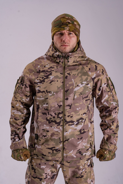 Тактична куртка Softshell DEMI SM Group размер 3XL Мультикам - зображення 1