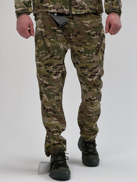 Тактические штаны мультикам с молнией ВСУ камуфляж 2XL - изображение 1