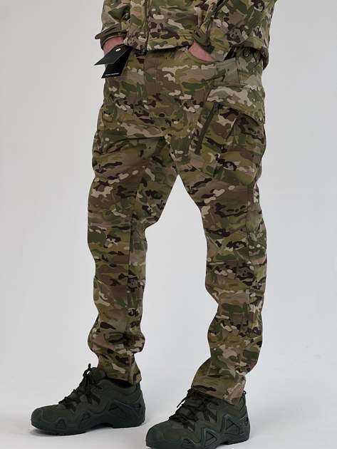 Тактические штаны мультикам с молнией ВСУ камуфляж XL - изображение 2
