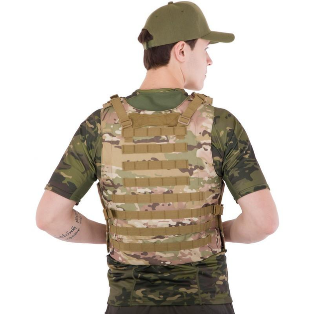 Разгрузочный жилет универсальный разгрузка тактическая на 4 кармана Zelart Military 5516 Camouflage - изображение 2