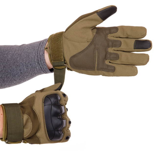 Перчатки тактические с закрытыми пальцами Zelart Heroe 8794 размер XL Olive - изображение 2