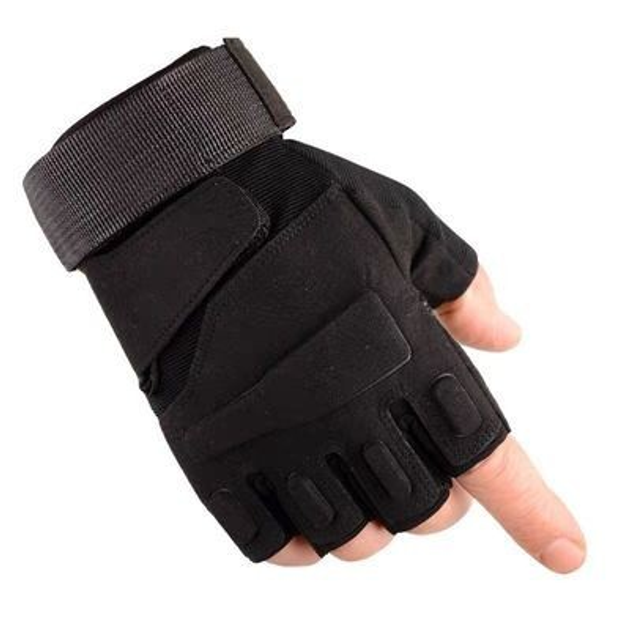 Тактичні Рукавички безпалі BLACKHAWK Gloves, чорного кольору, розмір М, TTM-05 K_1 №2 - зображення 1