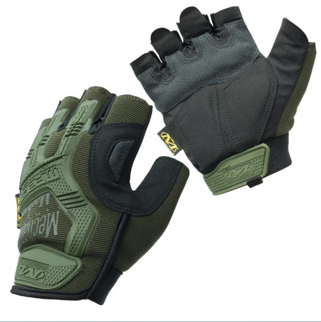 Тактические перчатки беспалые M-Pact Glove с липучкой на запястье Olive XL - изображение 1