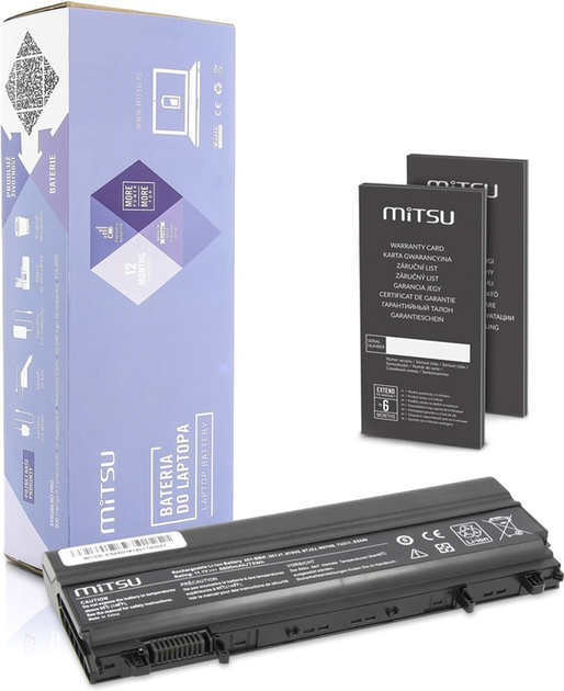 Акумулятор Mitsu для ноутбуків Dell 11.1 V 6600 mAh (BC/DE-E5440H) - зображення 1