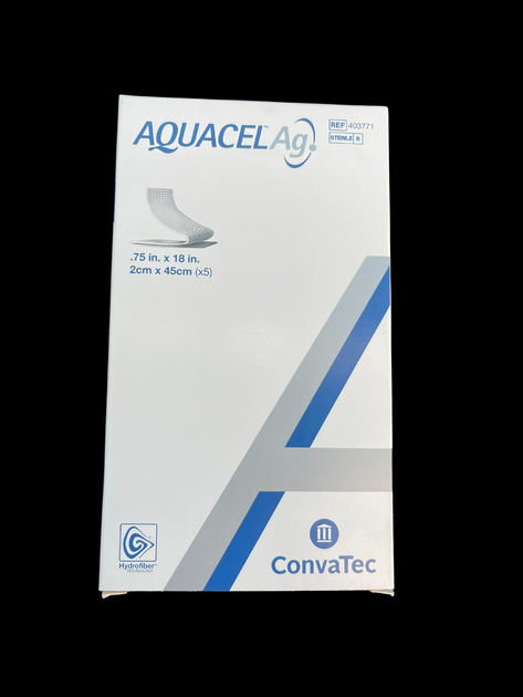 Раневая повязка с серебром ConvaTec Aquacel Ag Silver 2 х 45 см 5 шт - изображение 1