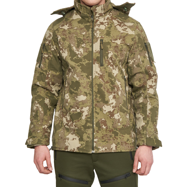 Мужская тактическая курточка с 6 карманами Combat Мультикам Soft Shell Турция Софтшел размер M - изображение 1