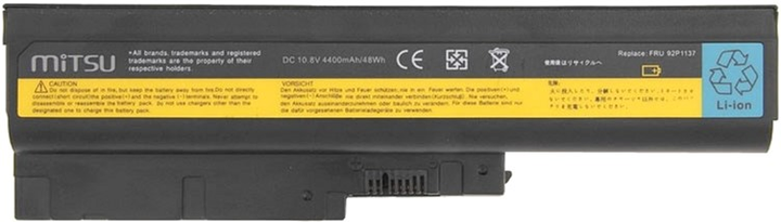 Bateria Mitsu do laptopów IBM 10,8 V 4400 mAh (BC/IB-T60) - obraz 2